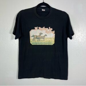 Sportswear, Vintage Single Stitch, I'd Rather Be Riding Graphic T-shirt. Medium